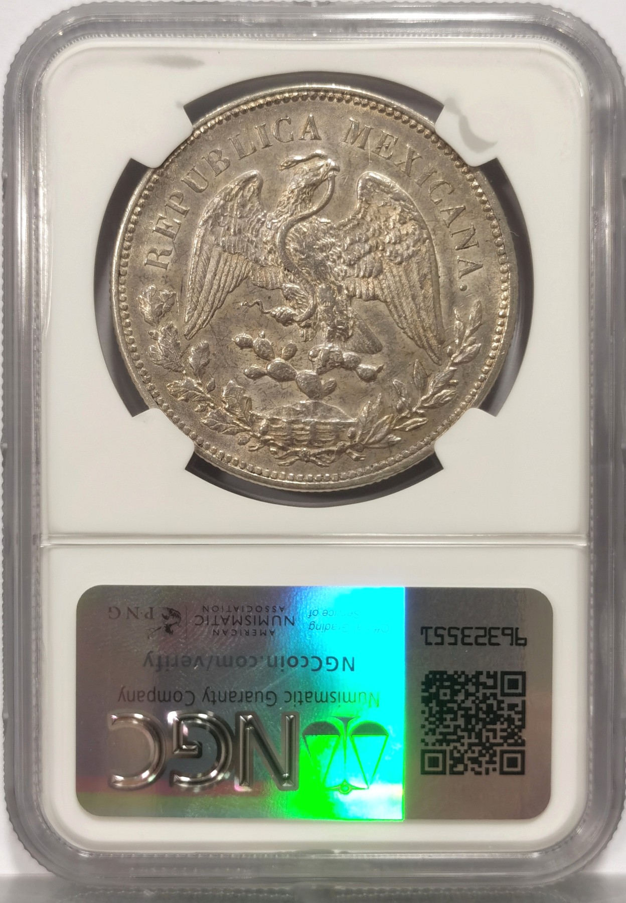 博洋堂世界钱币拍卖第057期（全场包邮） NGC MS62 墨西哥直边鹰洋MO1908 1比索 原铸直边价值低估 正是入手良机