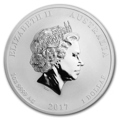 澳大利亚2017龙凤呈祥银币1盎司 31.1 克纯银 9999