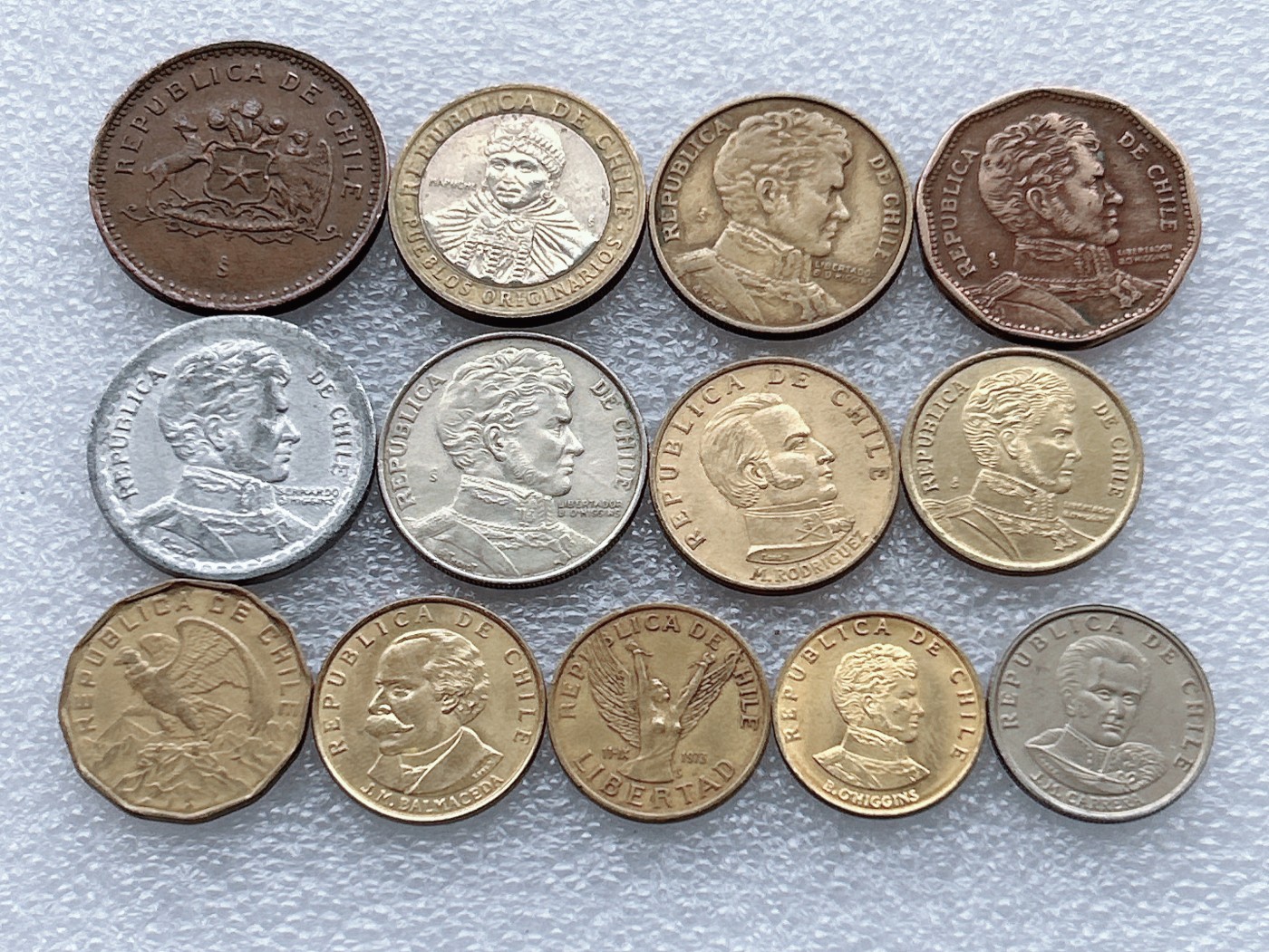 全场一元起拍 世界钱币散币、银币专场 第48期 智利硬币 13枚 无重复