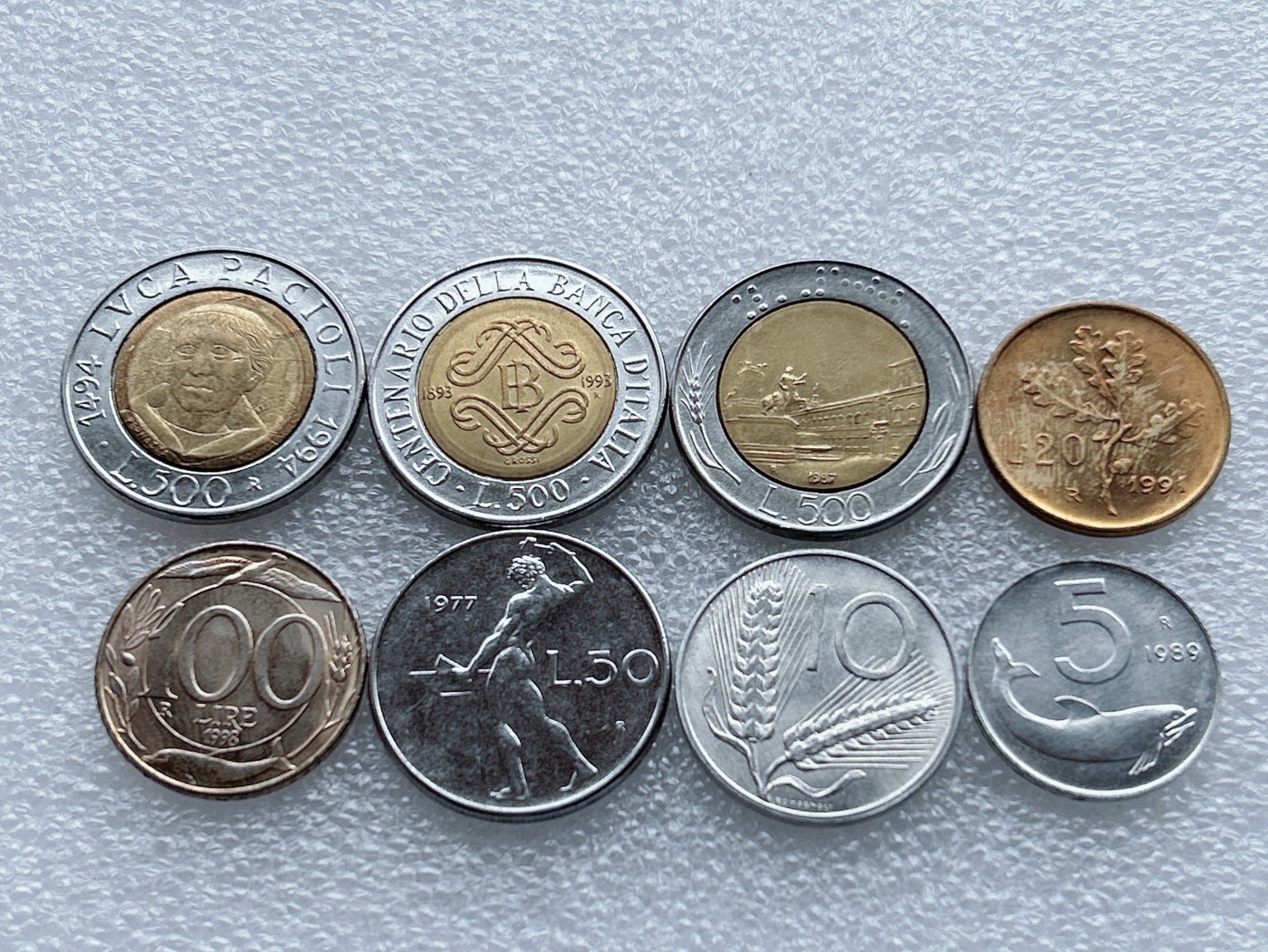 全场一元起拍 世界钱币散币、银币专场 第48期 意大利硬币 8枚