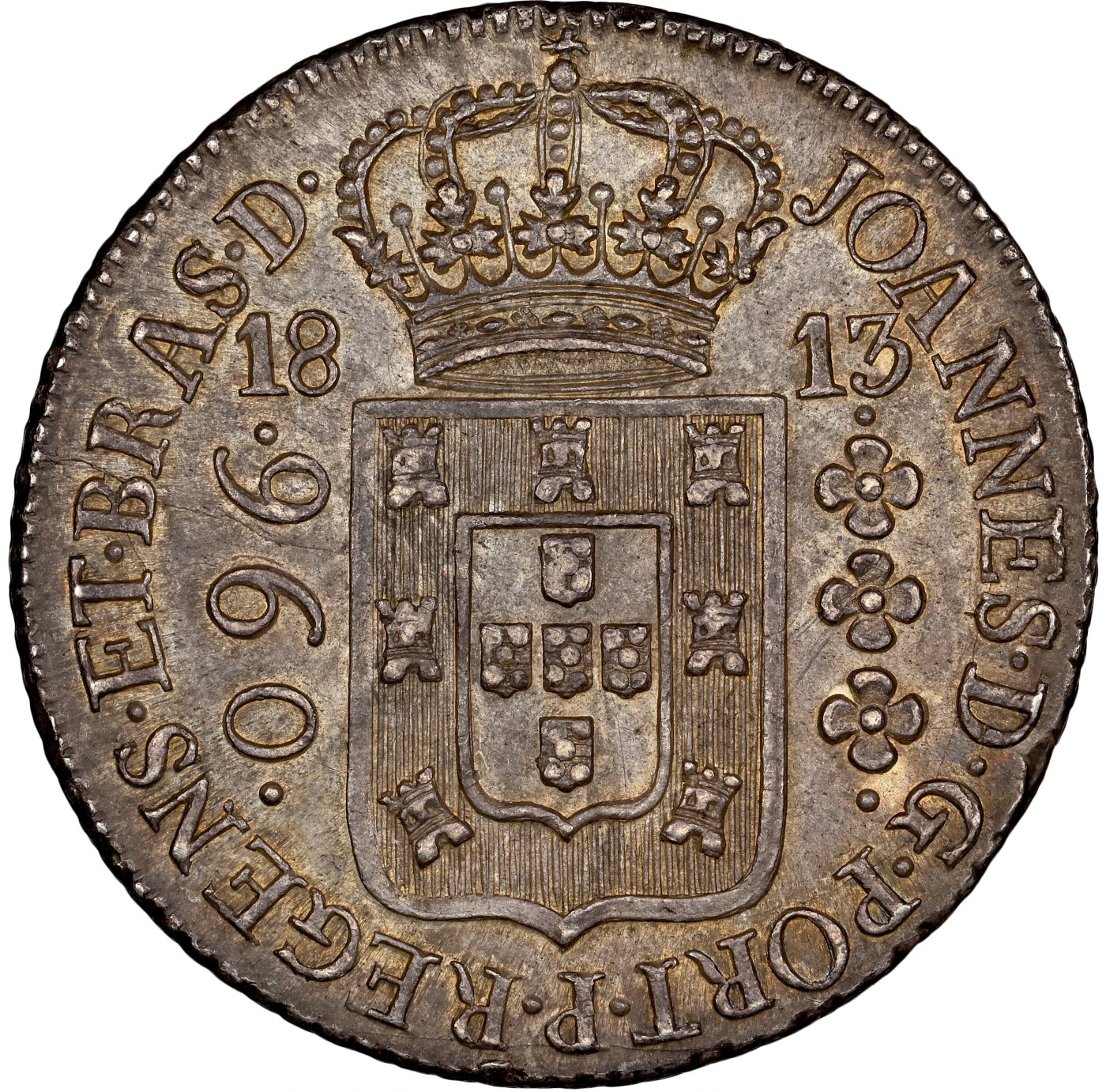 博洋堂世界钱币拍卖第057期（全场包邮） NGC MS61 葡属巴西1813年R版960R地球大银币，极品原味深打，少见早期年份，高品非常难得，MS级为麦稀奇首见