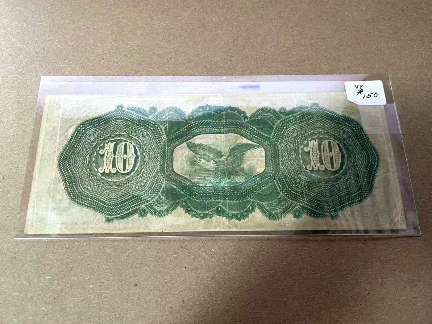 【Blue Auction】✨世界纸币精拍第408期【精】 【实钞】美国 18XX年 National Business College Bank 10美金 少见品种 双面设计精美 飞鹰 （原始标注是150美金售价）