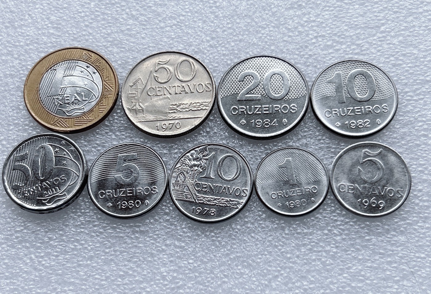 全场一元起拍 世界钱币散币、银币专场 第48期 巴西硬币 9枚 无重复