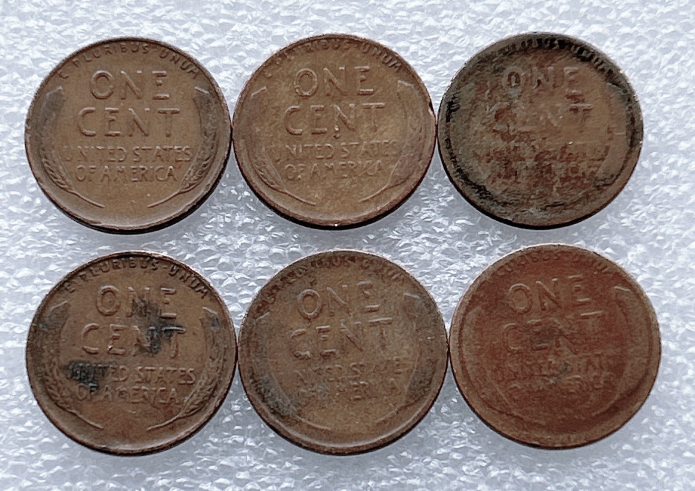 全场一元起拍 世界钱币散币、银币专场 第48期 美国1美分 麦穗版 6枚