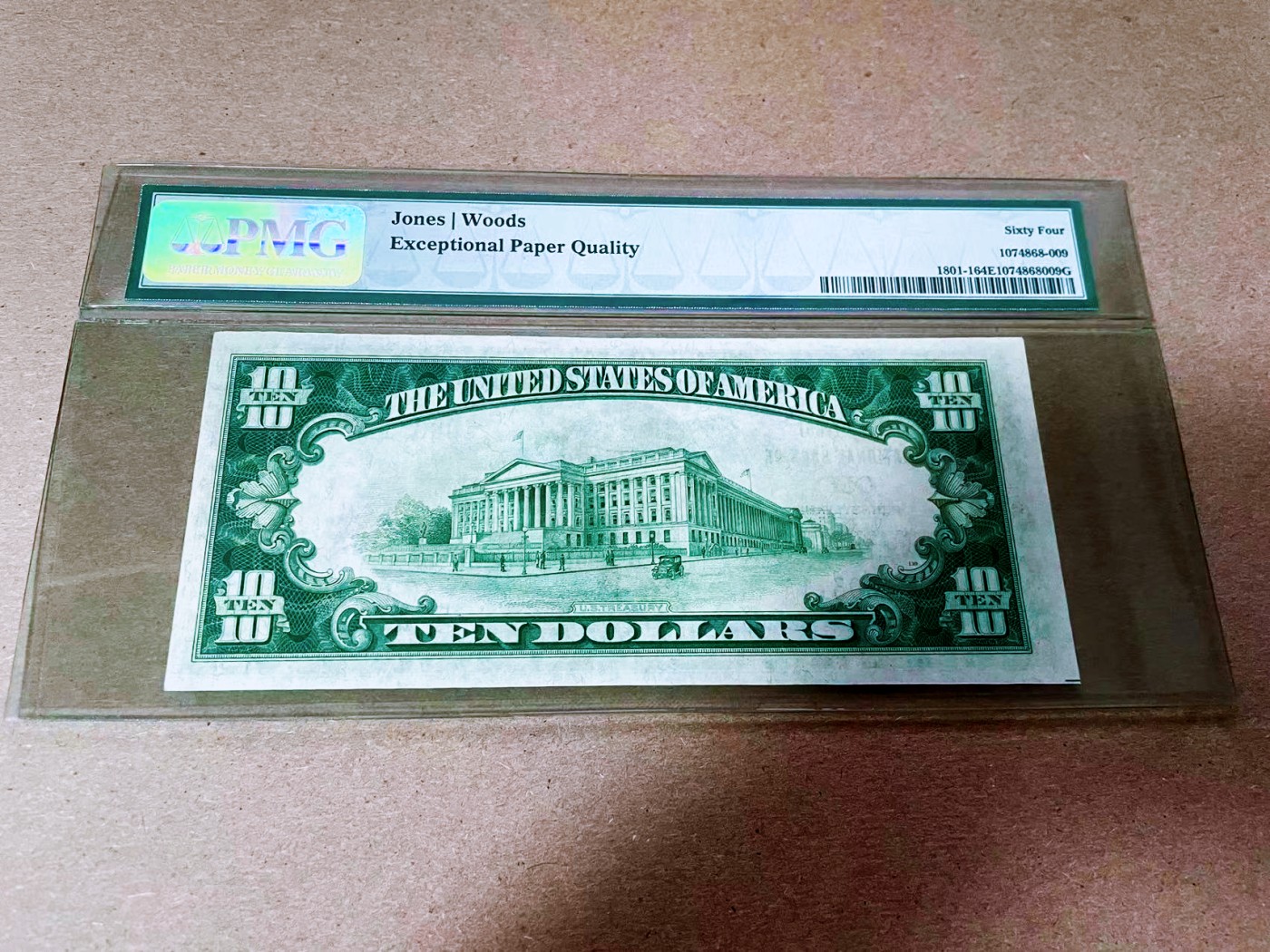 【Blue Auction】✨世界纸币精拍第408期【精】   【511小号】美国 宾夕法尼亚州 1929年10美金 国民券 PMG64EPQ 全新原票老壳子