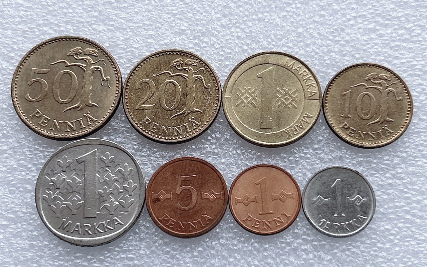 全场一元起拍 世界钱币散币、银币专场 第48期 芬兰硬币 8枚