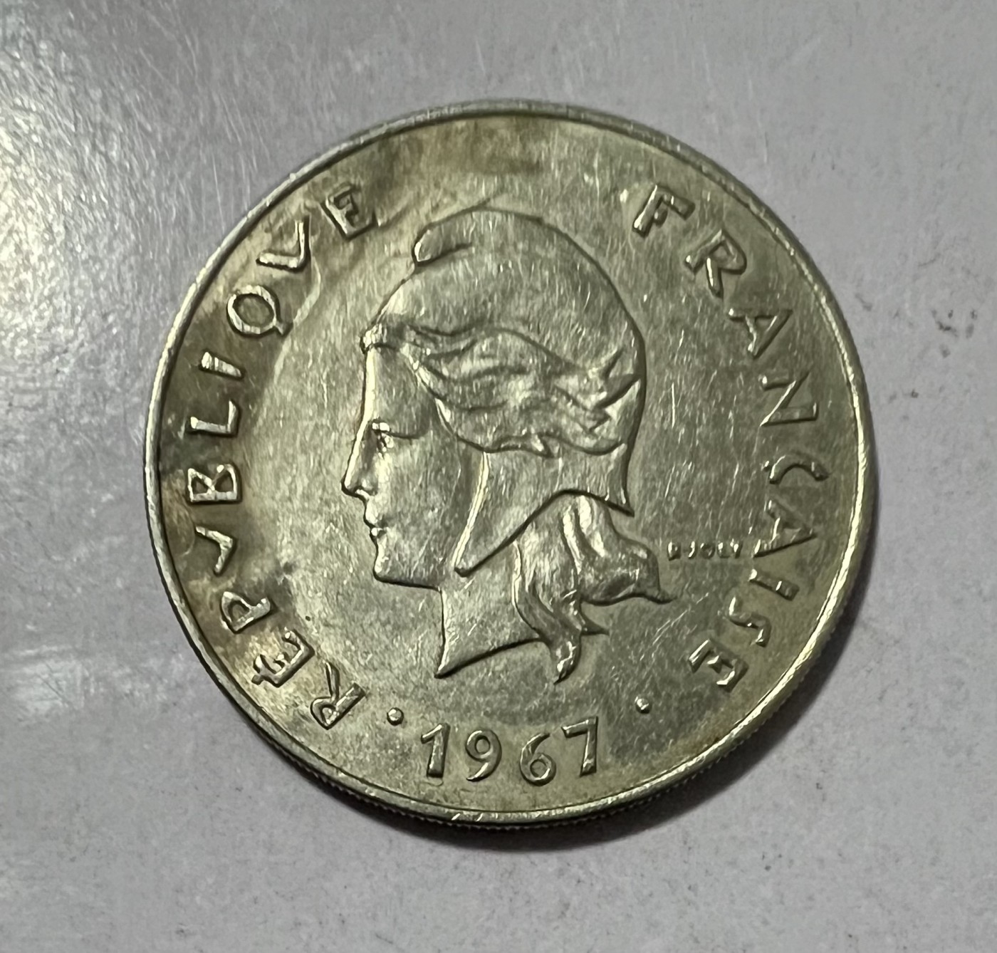 【易洋钱喜】第31场 国外硬币专场 新喀里多尼亚1967年50法郎
