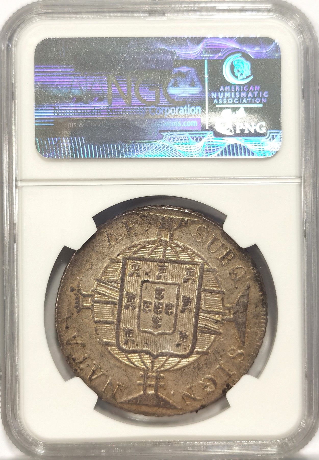 博洋堂世界钱币拍卖第057期（全场包邮） NGC MS63 葡属巴西1822年R版960R地球大银币，高分难度大，仅5枚更高分，2014年购入价1586美金