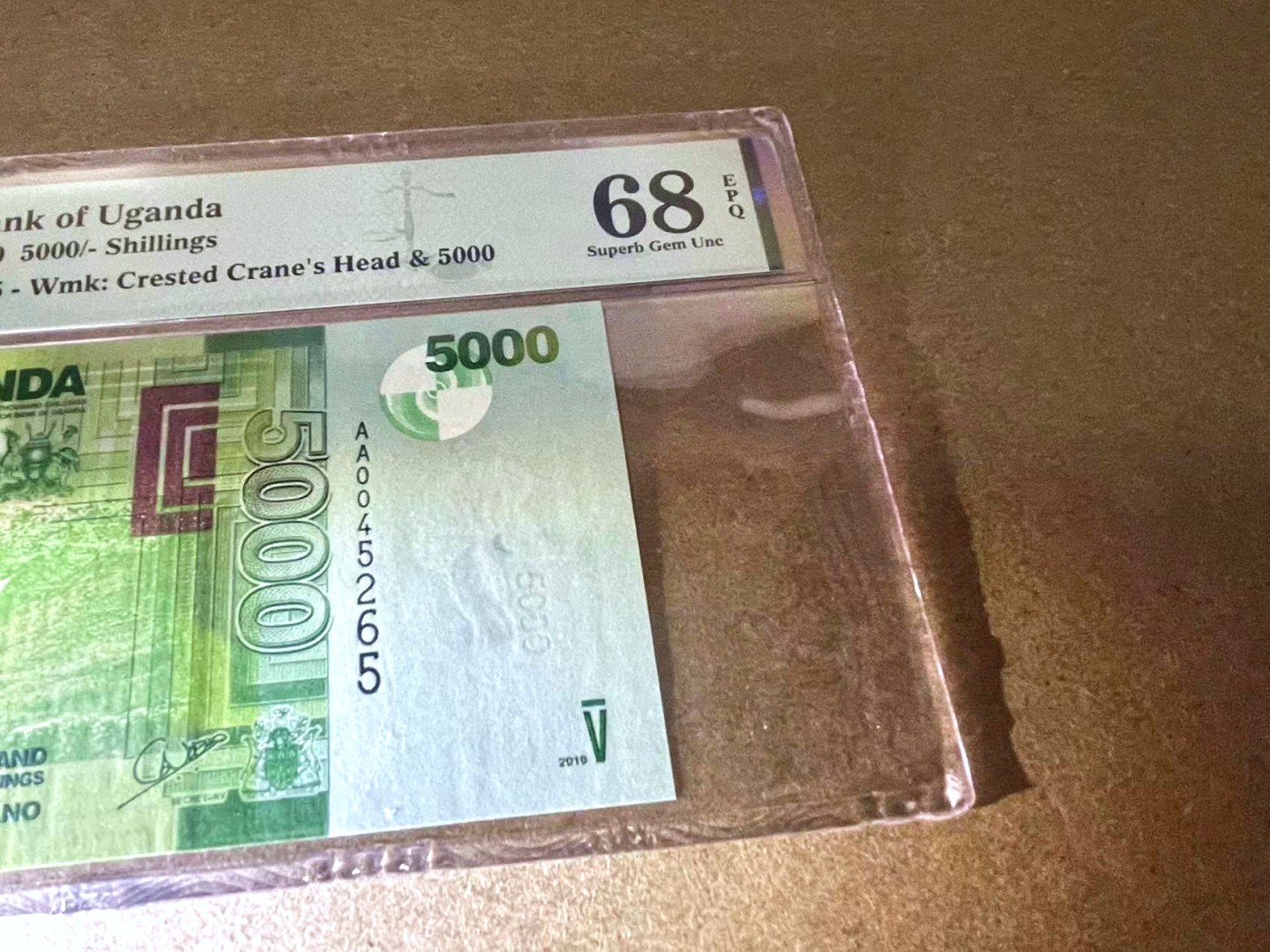 【Blue Auction】✨世界纸币精拍第408期【精】 【AA冠初版冠军分】乌干达 2010年5000先令 PMG68EPQ 超高分