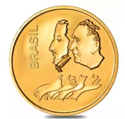 【海寕潮】拍卖第九十六期【年前狂欢节第一场】 - 【海寧潮】巴西1972年独立150周年16.62克纪念金币原价8800元，黄金材料价7811元。有瑕疵