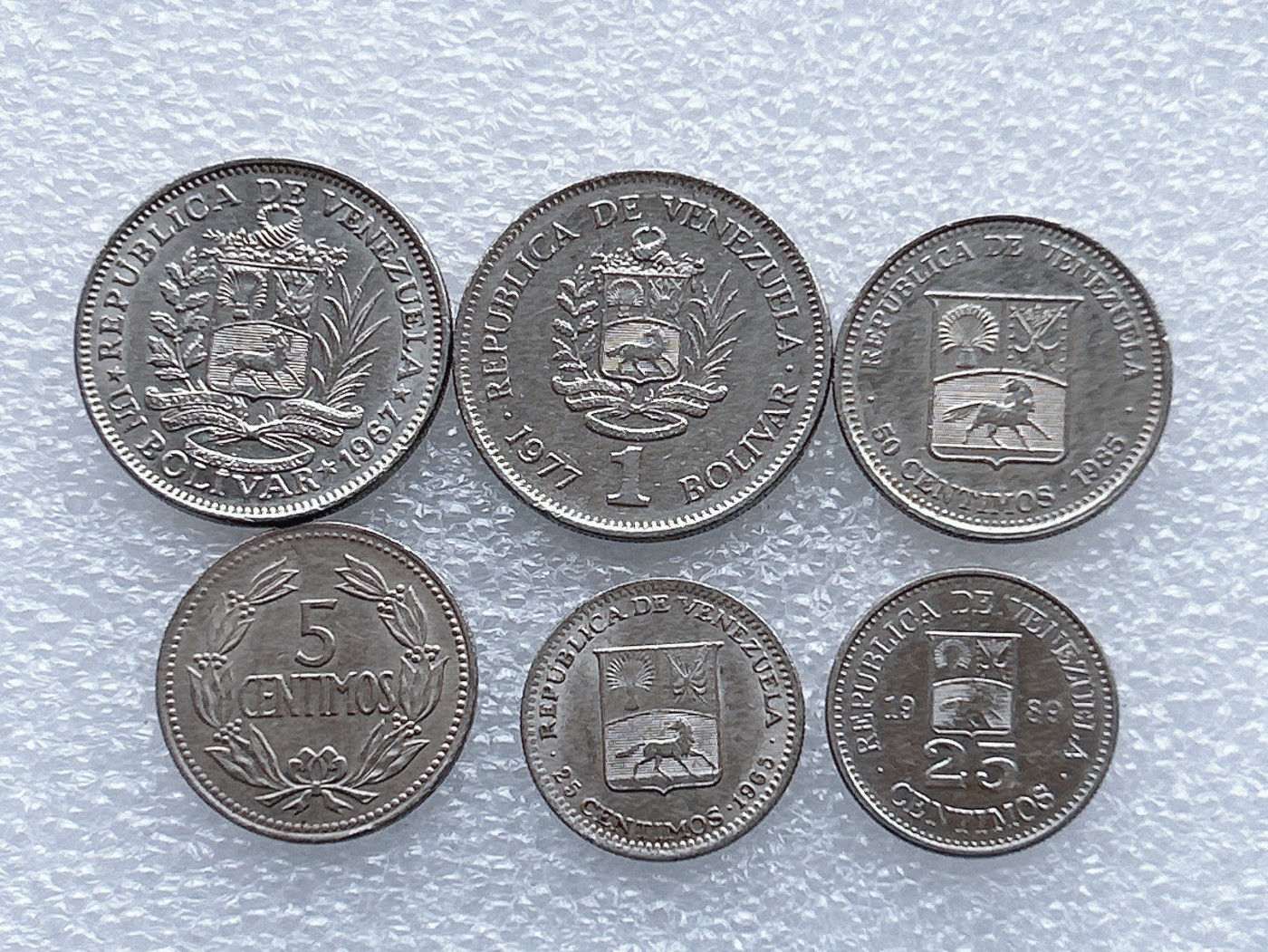 全场一元起拍 世界钱币散币、银币专场 第48期 委内瑞拉 6枚