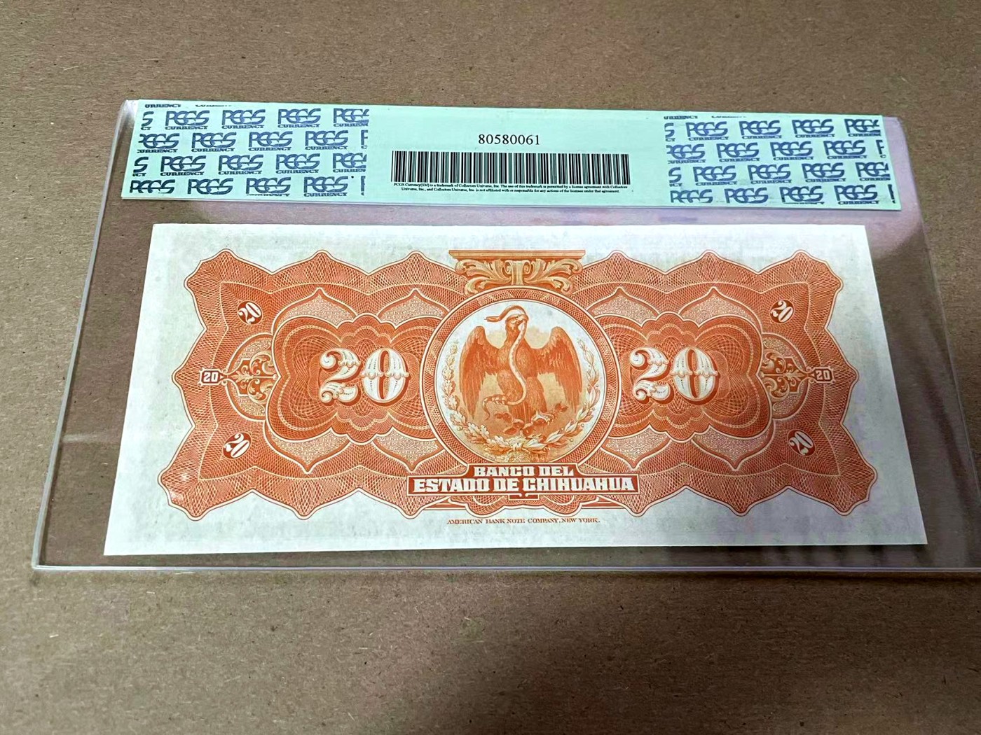 【Blue Auction】✨世界纸币精拍第408期【精】 【千位小号 实钞 百年风云】墨西哥 1913年20比索高值 PCGS65EPQ 绝品 ABNC出品 雕刻精美 大场景