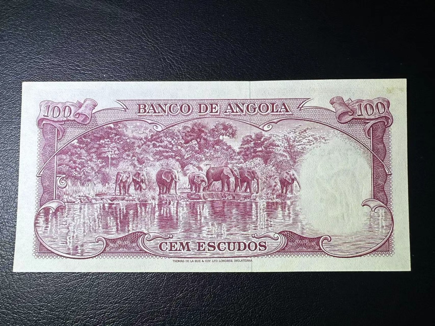 【Blue Auction】✨世界纸币精拍第408期【精】 安哥拉 1962年100埃斯库多 精美象群 UNC-