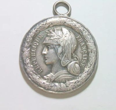 法国1885年远征清朝中法战争 高浮雕精制银章 30MM 15克 - 法国1885年远征清朝中法战争 高浮雕精制银章 30MM 15克