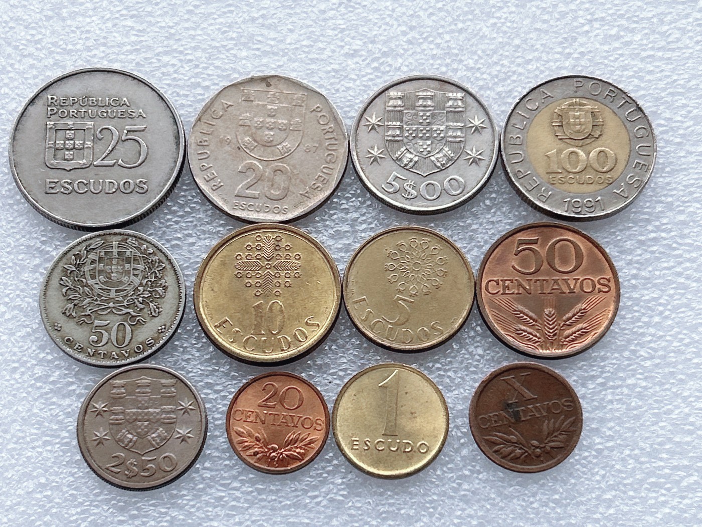 全场一元起拍 世界钱币散币、银币专场 第48期 葡萄牙硬币 12枚 无重复