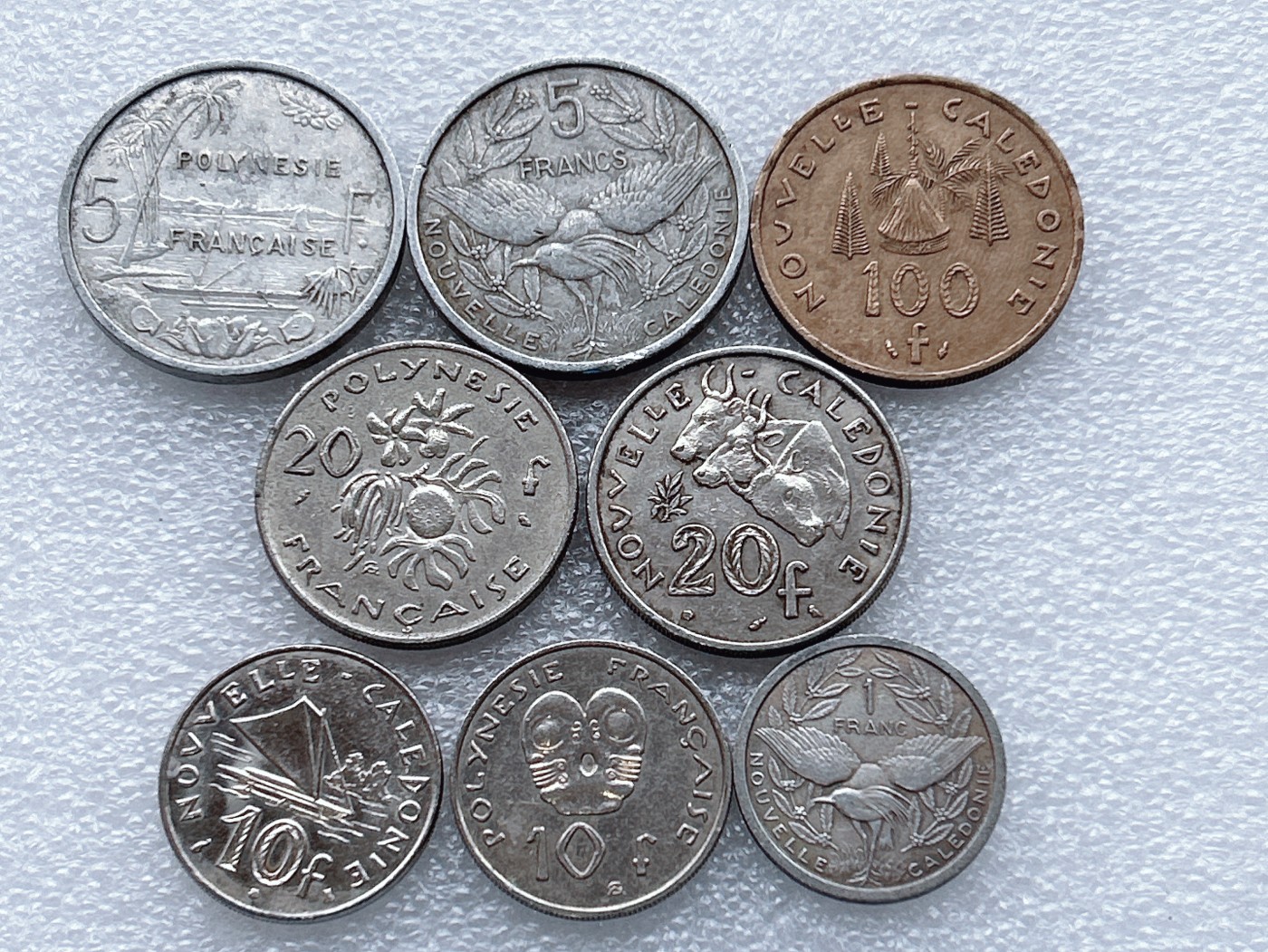 全场一元起拍 世界钱币散币、银币专场 第48期 法属波利尼西亚、法属新喀里多尼亚 自由女神像 无重复