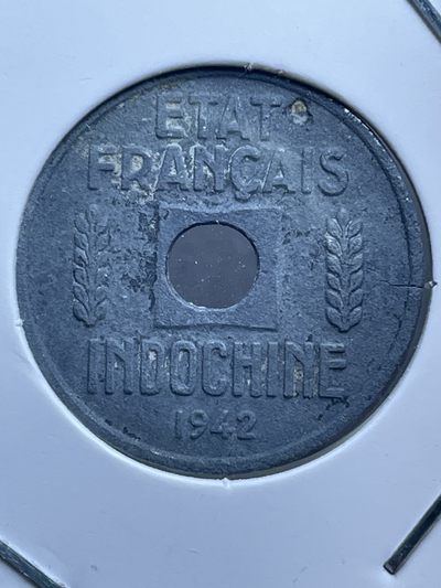 洪武诸明·稀奇钱币基地84场 - 1942年法属印度支那1/4锌币