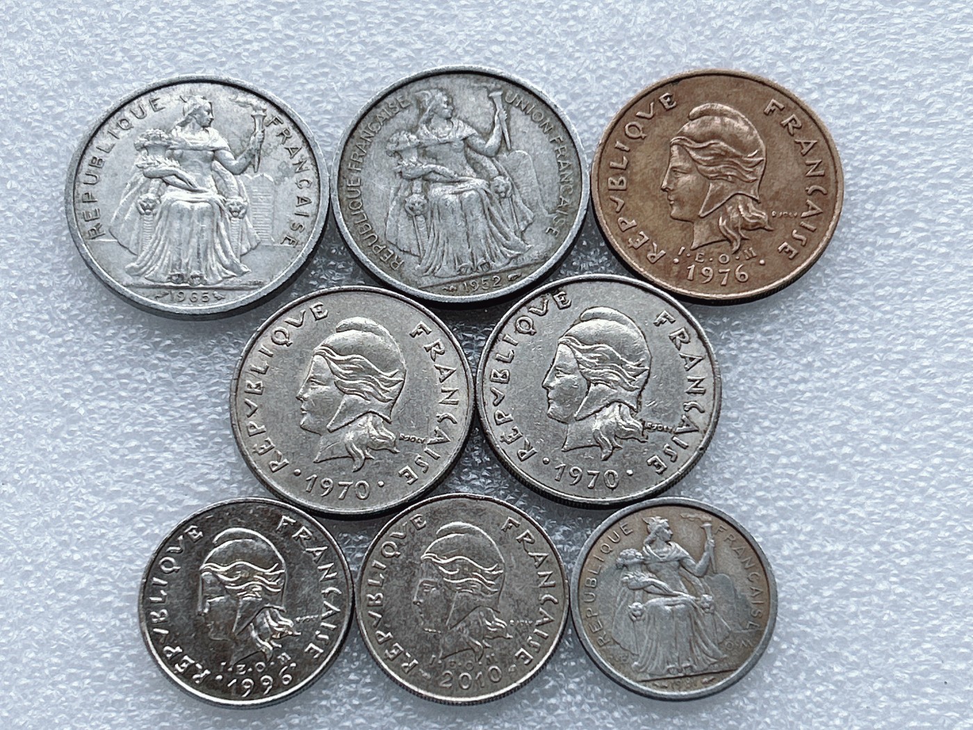 全场一元起拍 世界钱币散币、银币专场 第48期 法属波利尼西亚、法属新喀里多尼亚 自由女神像 无重复