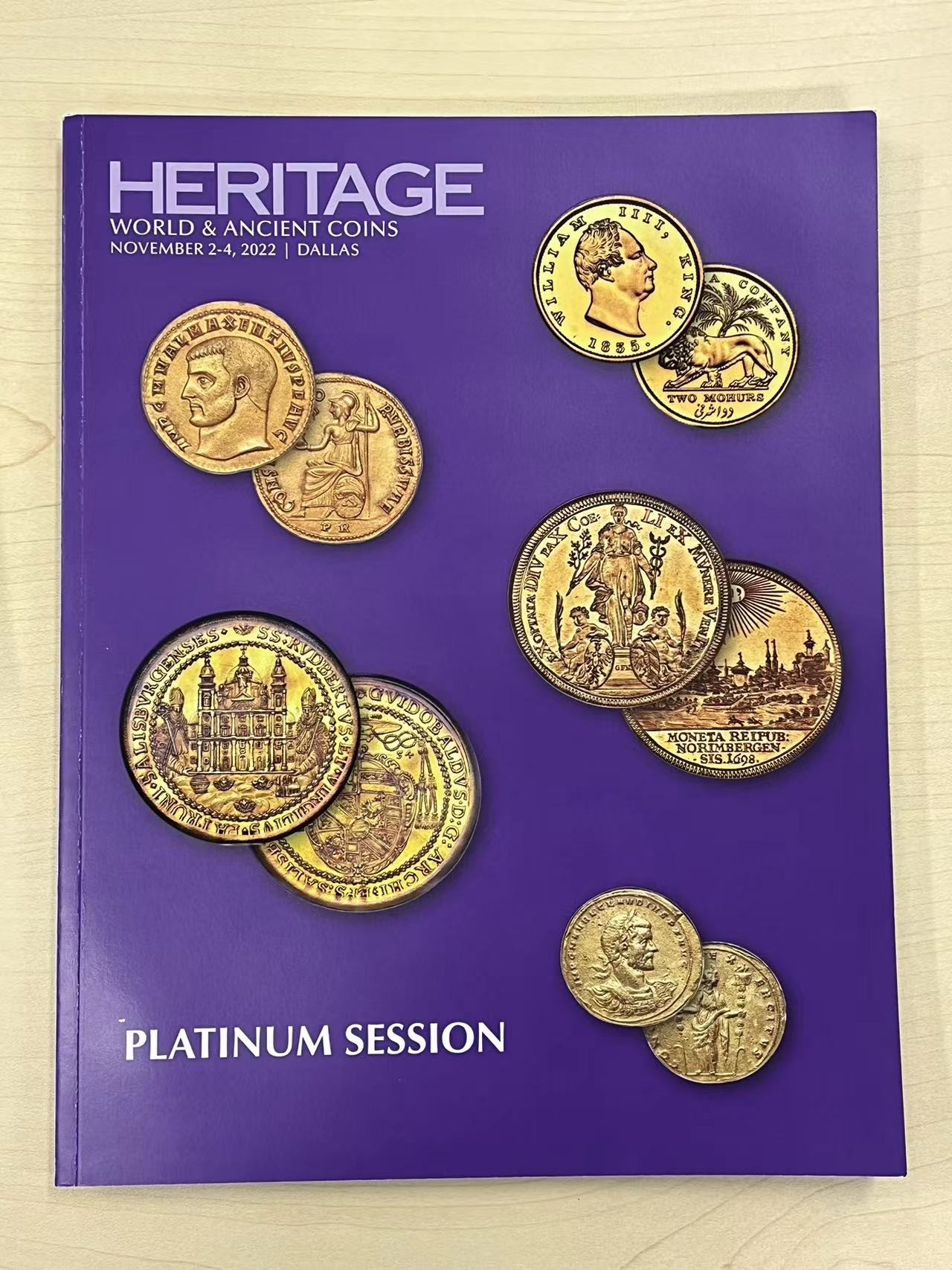 博洋堂世界钱币拍卖第057期（全场包邮） HA白金之夜目录8本，全彩1700多页，都是这两年的精华饕餮币宴（运费到付）