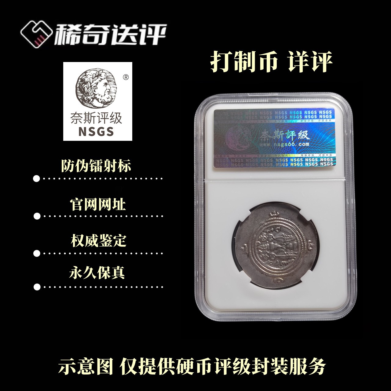 【稀奇送评】【奈斯评级】打制币 标准盒 【详评】