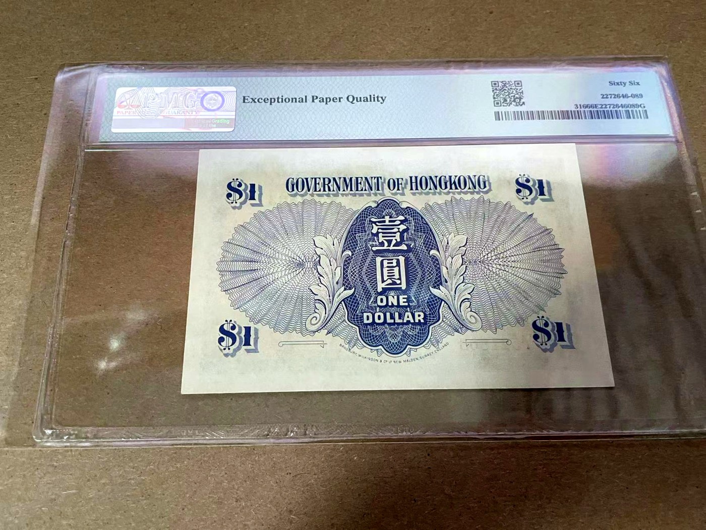【Blue Auction】✨世界纸币精拍第408期【精】 【D/1冠 无47】香港 1940-41年1元 英王乔六 PMG66EPQ 