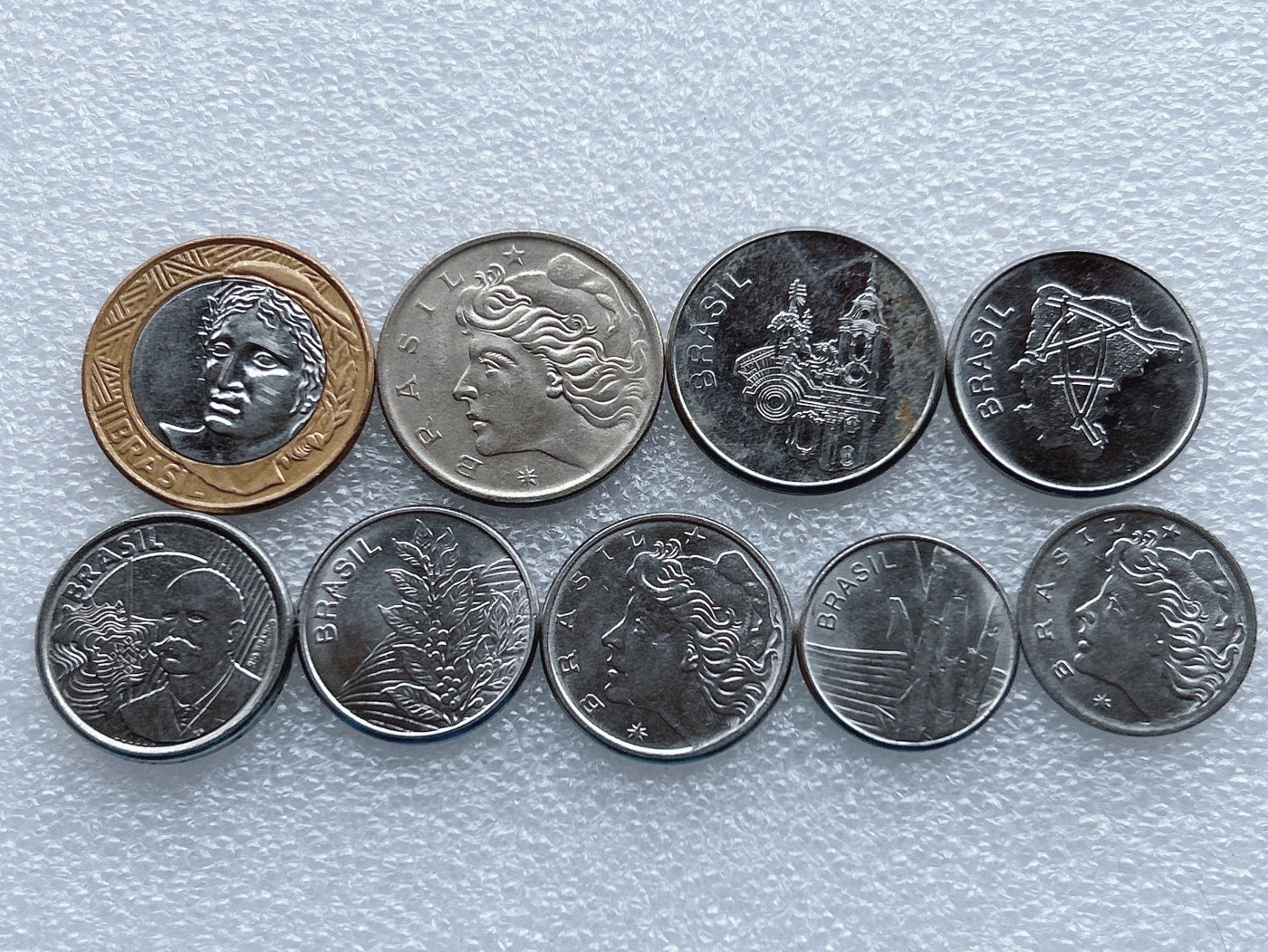 全场一元起拍 世界钱币散币、银币专场 第48期 巴西硬币 9枚 无重复