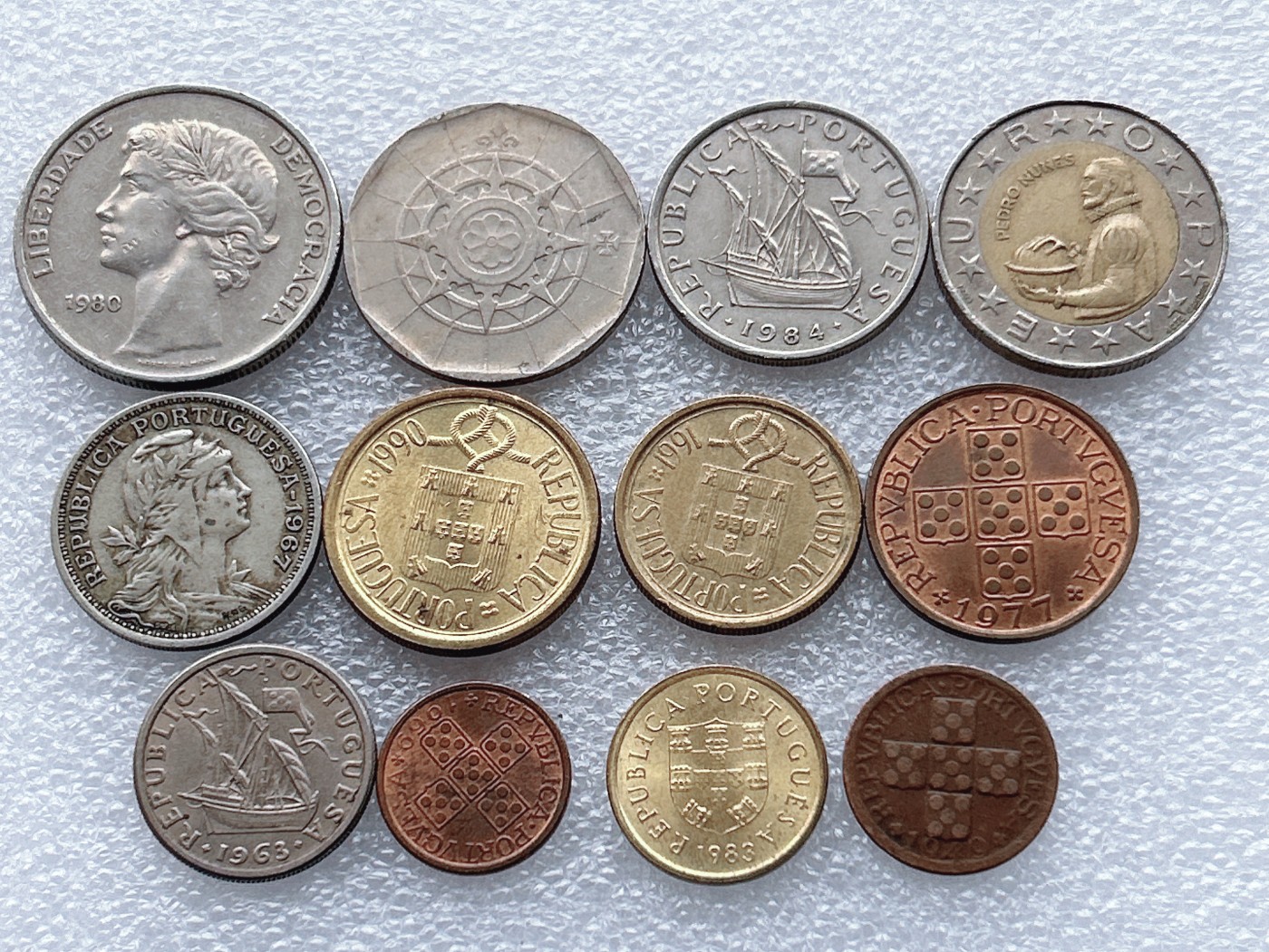 全场一元起拍 世界钱币散币、银币专场 第48期 葡萄牙硬币 12枚 无重复