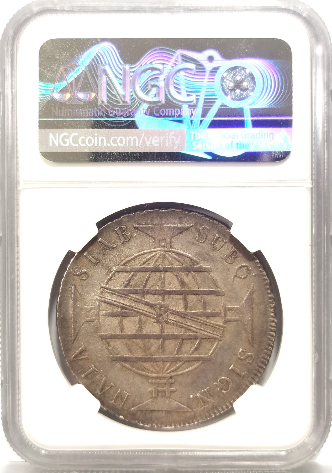 博洋堂世界钱币拍卖第057期（全场包邮） NGC MS61 葡属巴西1813年R版960R地球大银币，极品原味深打，少见早期年份，高品非常难得，MS级为麦稀奇首见