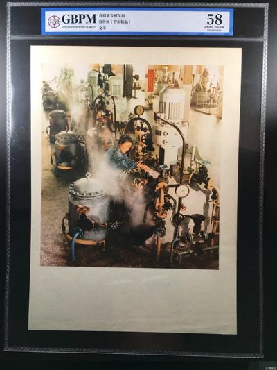 公博评级宣传画，都是特殊年代的，时代特征明显 - 公博评级，特殊时期宣传画    《青霉素发酵车间》，这是纪念特殊年代制药车间的画像，外壳尺寸25*36CM