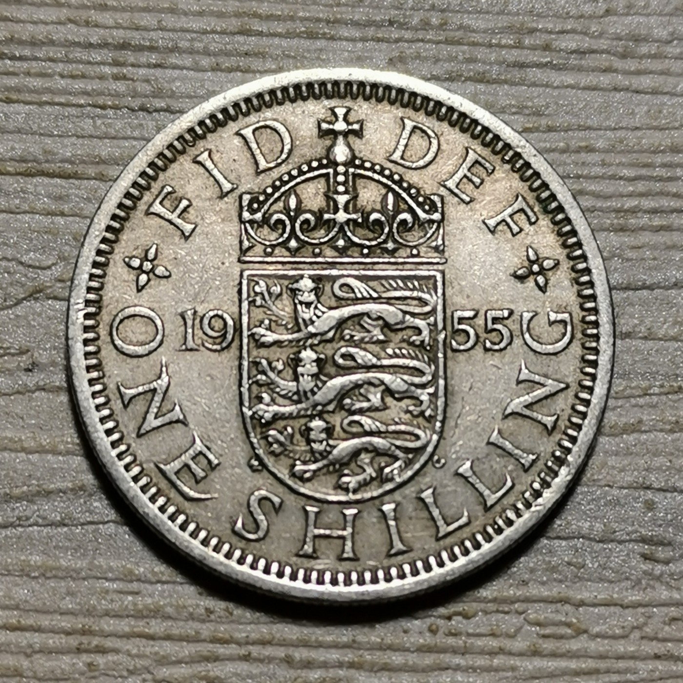 1953～1966年英国伊丽莎白二世英格兰版1先令硬币
