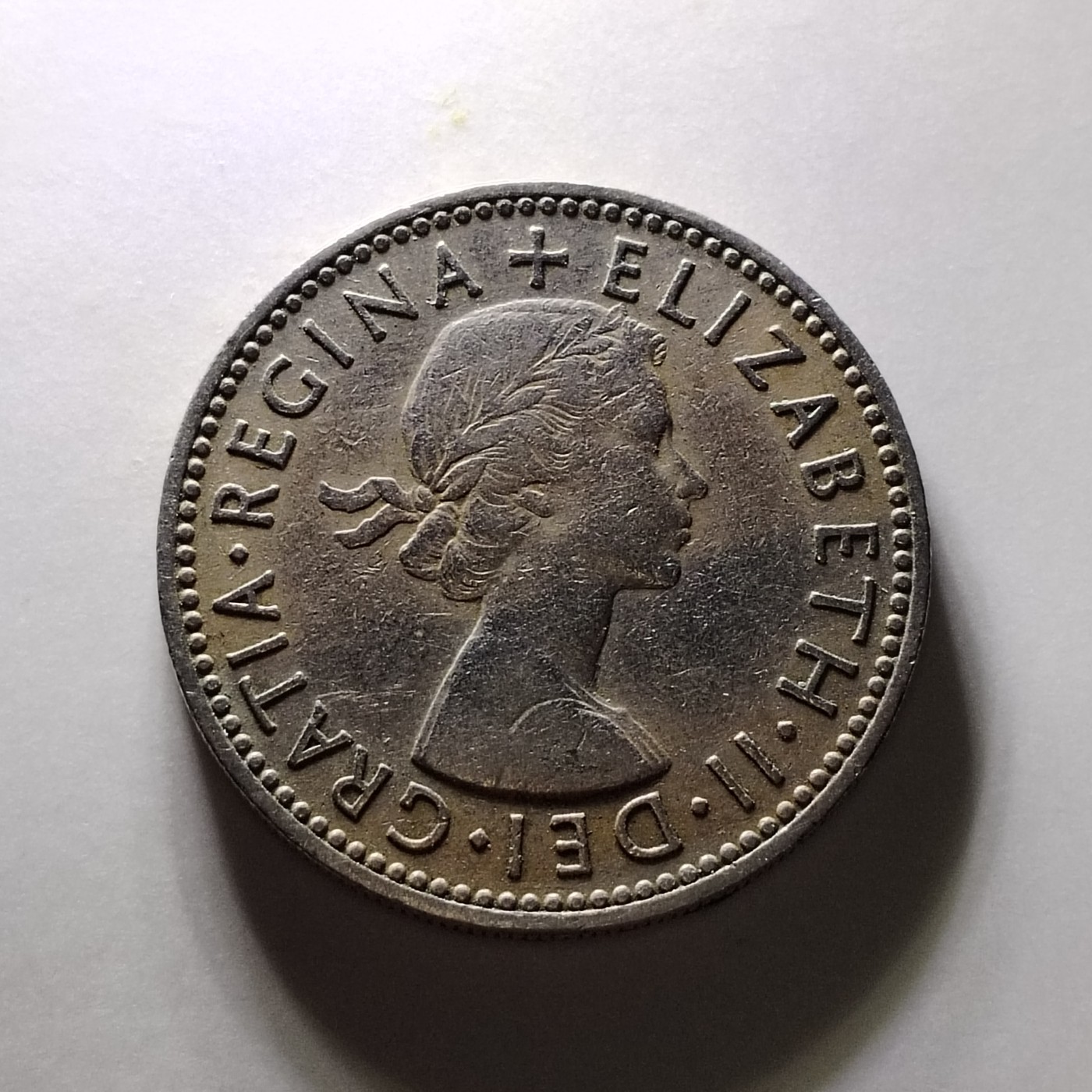 64 英国1955年1先令镍币立狮苏格兰版23mm保真按图发货6427