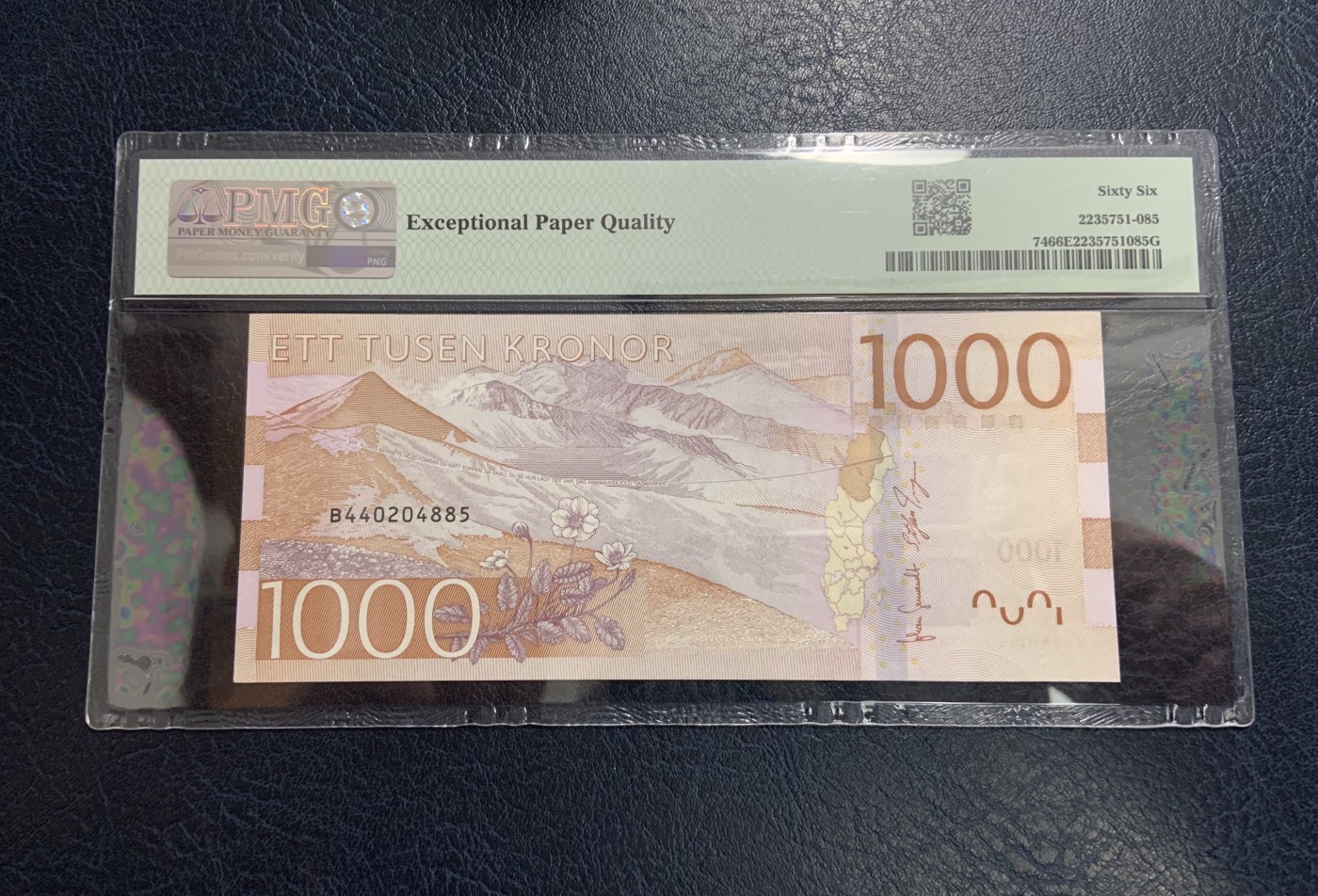 收藏联盟Quantum Auction 第313期拍卖   典2015年1000克朗 PMG66 瑞典前外长 第二任联合国秘书长达格·哈马舍尔德