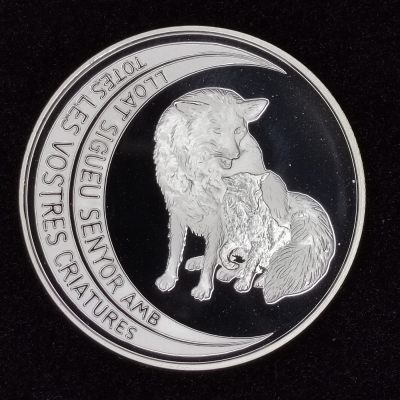 巴斯克收藏第207期 纪念币专场 1月2/3/4 号三场连拍 全场包邮 - 安道尔 琼·马蒂·阿拉尼斯 1997年 10第纳里精制纪念银币 赤狐-安道尔野生动物系列