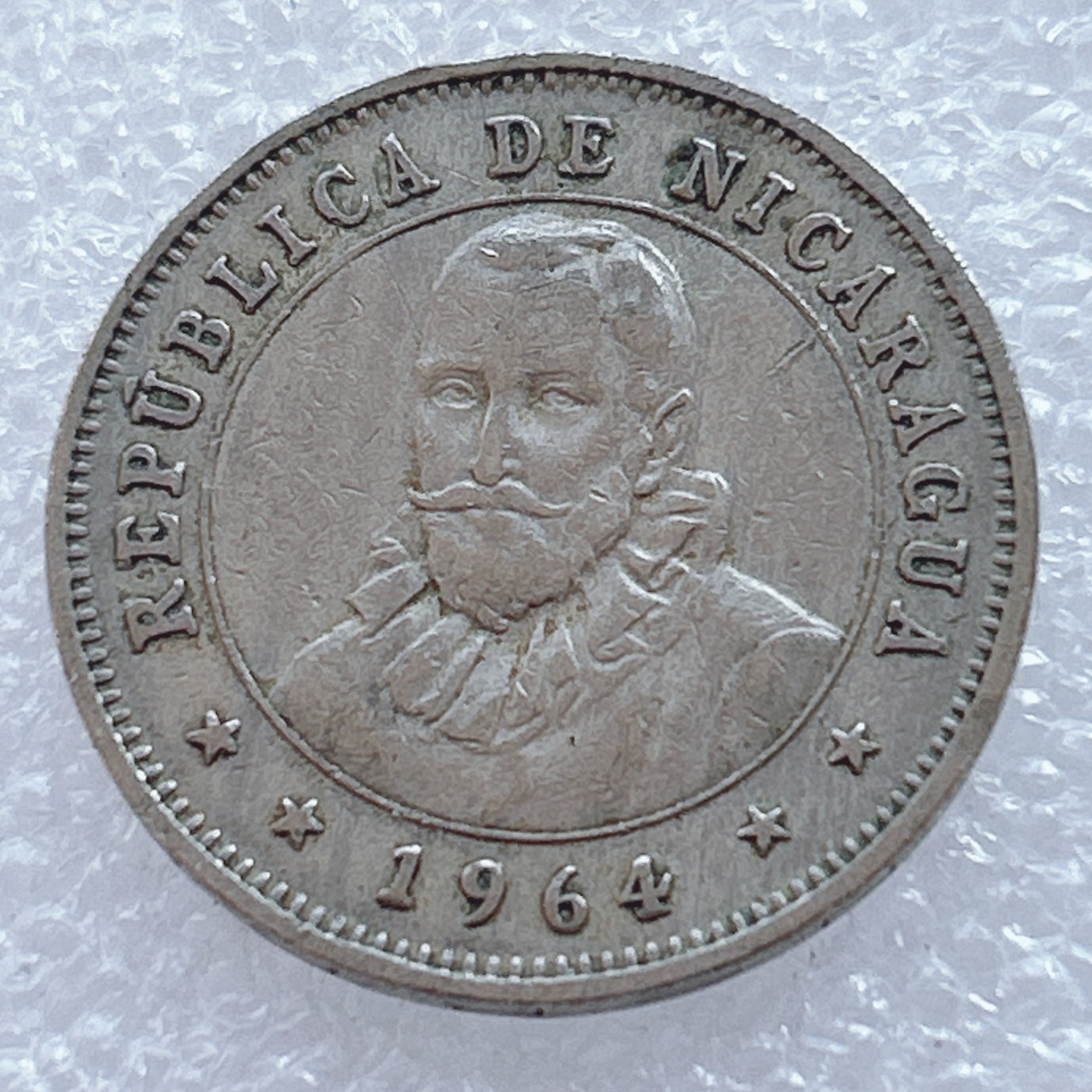 海外回流1元起拍小铺 各国钱币散币场 第2期 尼加拉瓜1964年25分 五座火山 灿烂的太阳