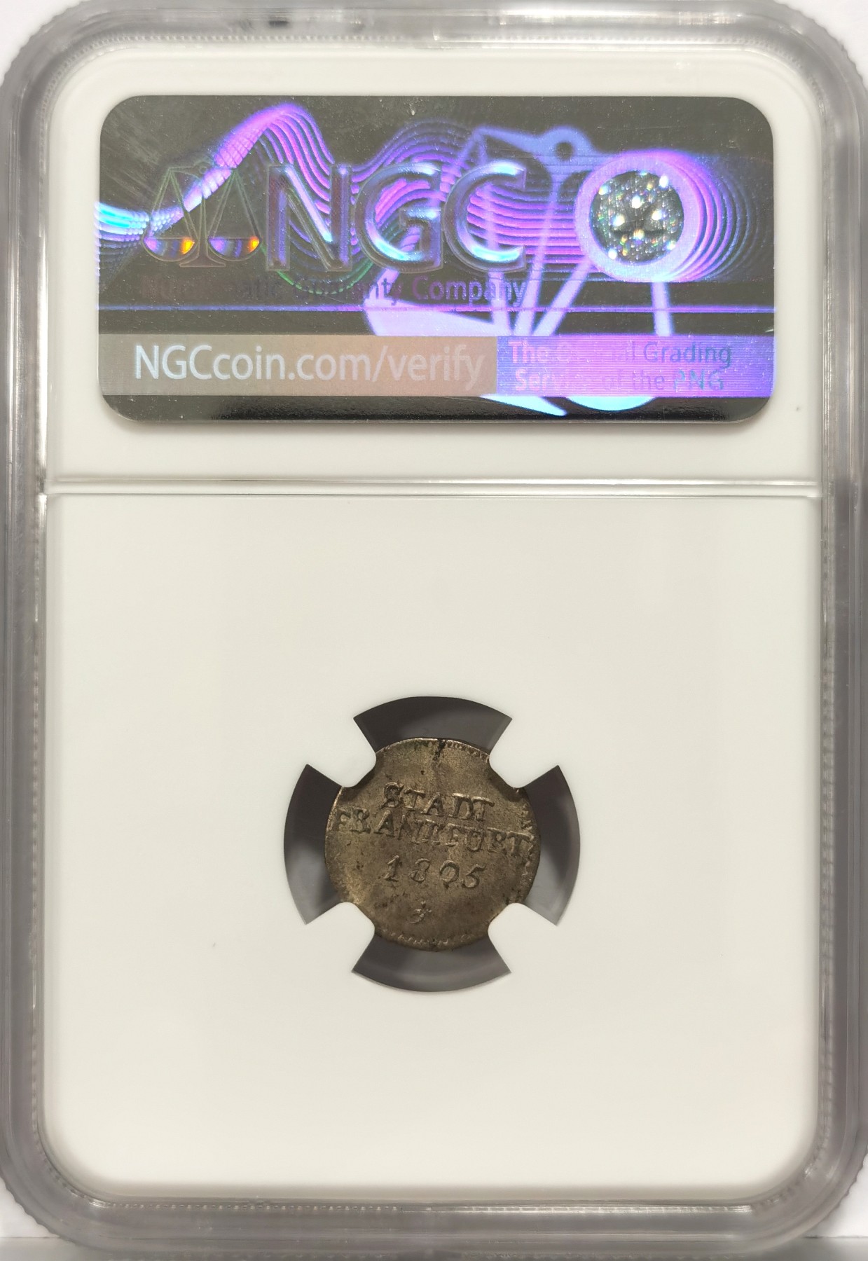 博洋堂世界钱币拍卖第057期（全场包邮） NGC MS64冠军分 德国法兰克福1805年1克鲁泽银币
