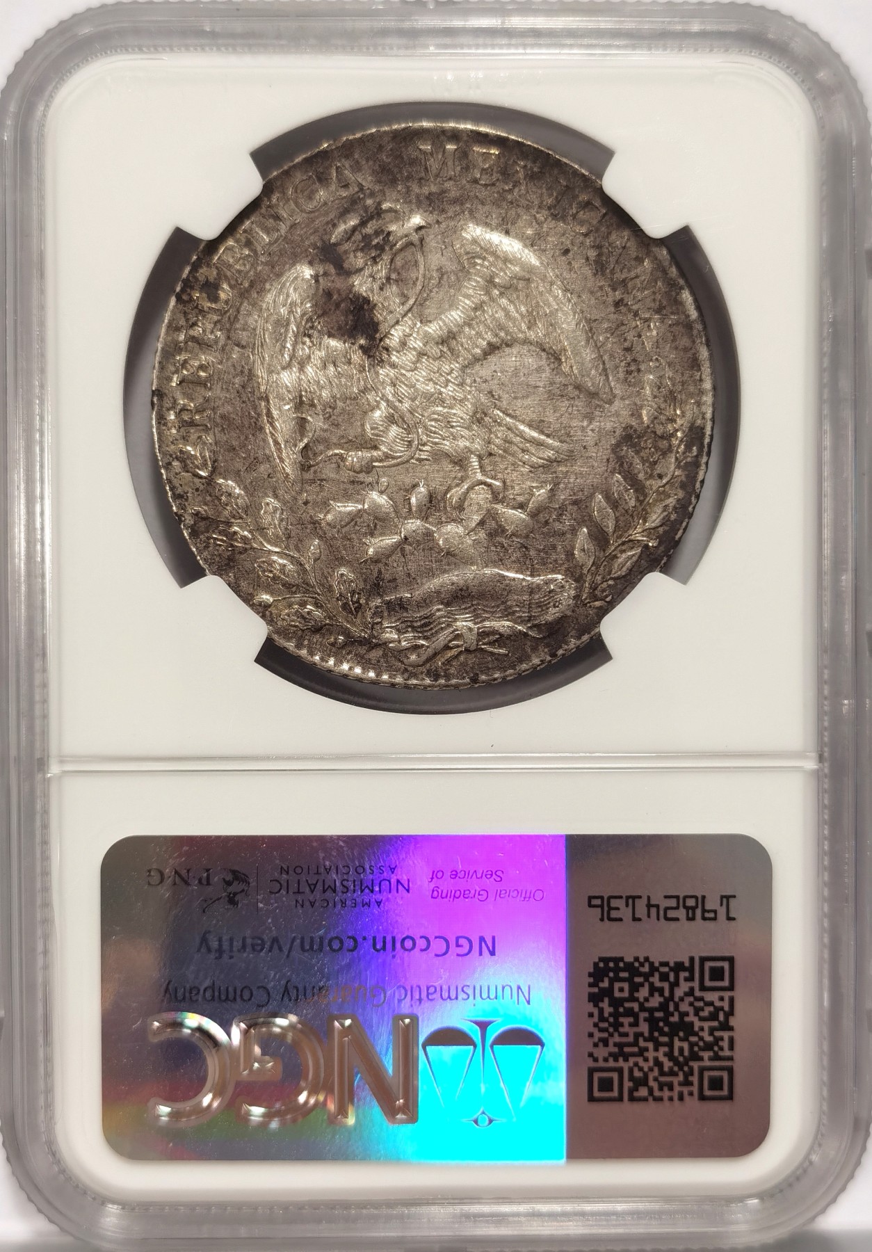 博洋堂世界钱币拍卖第057期（全场包邮） NGC AUD 墨西哥花边鹰洋MO1896 8里亚尔 老包浆美品 投资好品种