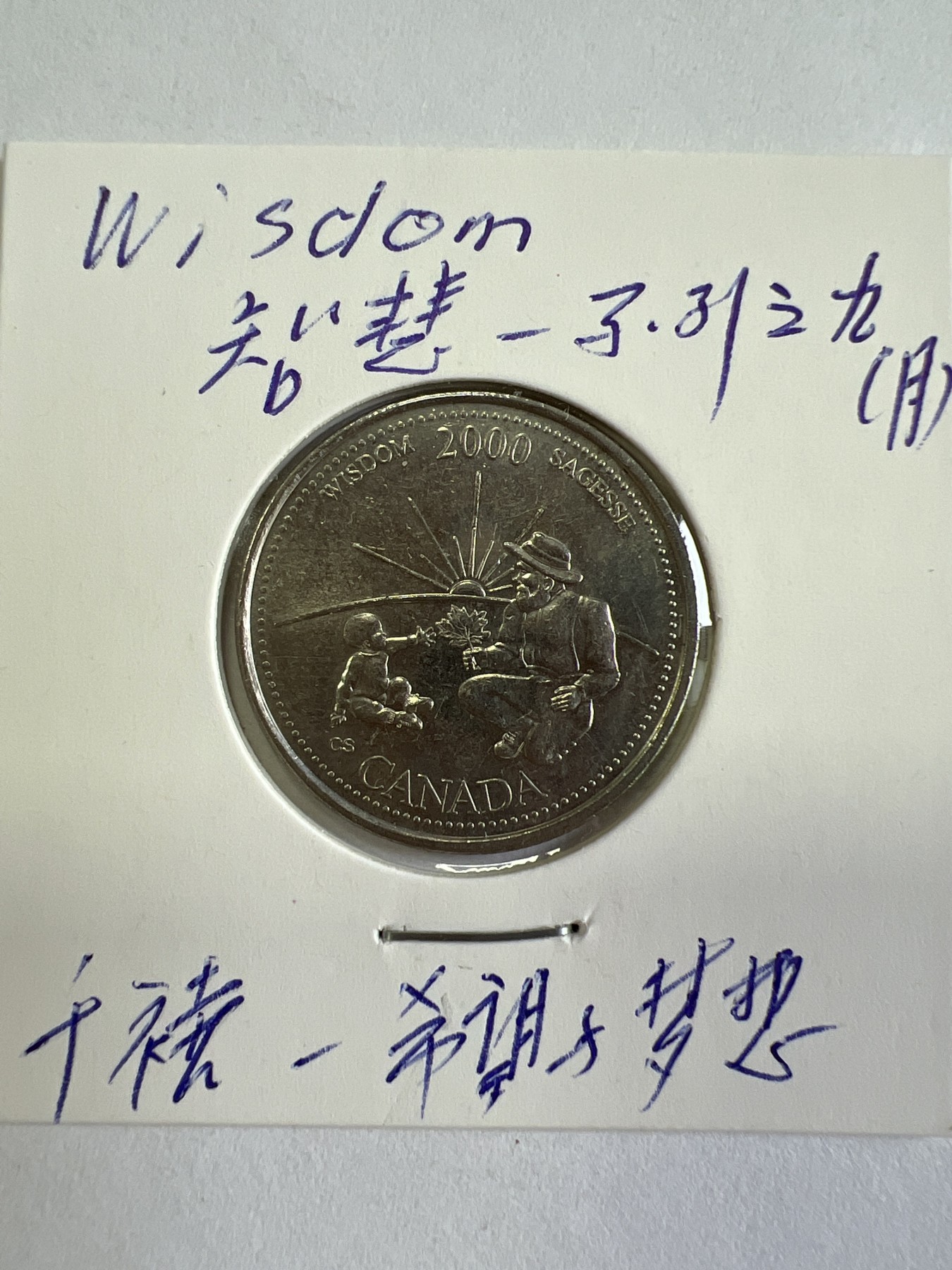 第491期 硬币专场 （无押金，捡漏，全场50包邮，偏远地区除外，接收代拍业务） 加拿大25分-智慧系列之九月千禧年：希望与梦想