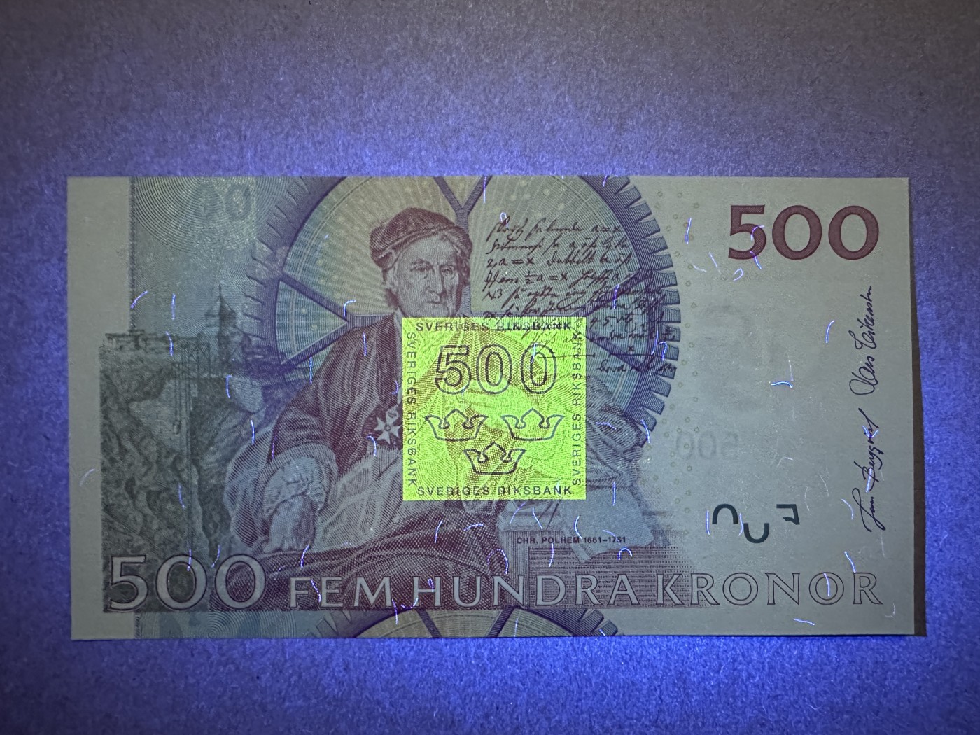 《张总收藏》131期-平安夜大美外币 瑞典500克朗 UNC 红卡尔