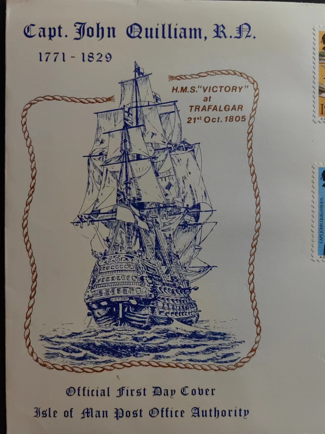 精选多國郵票品🔥⚡️🌞（拍卖场）专场 第③⑨场 马恩岛1979年 皇家海军英雄上议院议员约翰奎廉舰长 4全