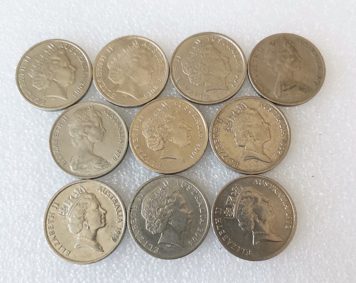 全场一元起拍 世界钱币散币、银币专场 第49期 澳大利亚10分硬币 10枚 三个头像版