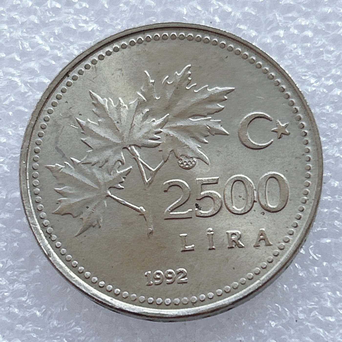 海外回流1元起拍小铺 各国钱币散币场 第2期 土耳其1992年2500里拉铜镍币，国父凯末尔 原光品