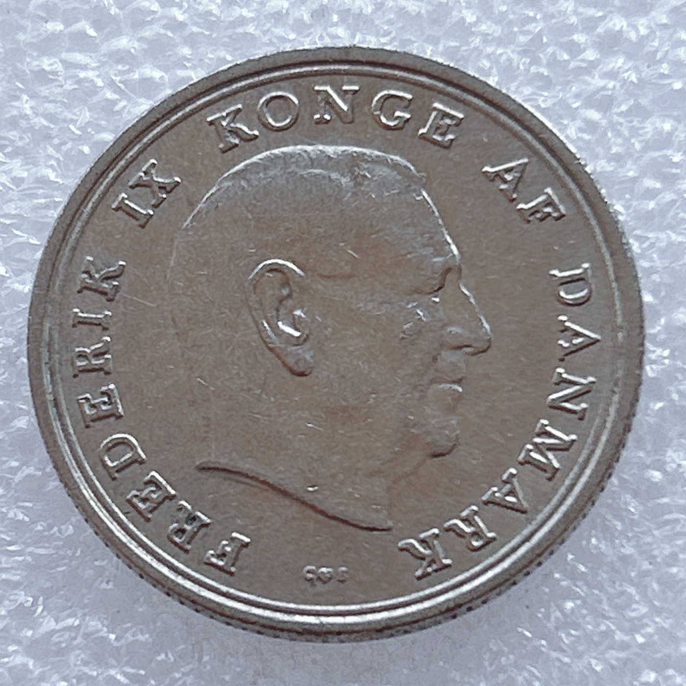 海外回流1元起拍小铺 各国钱币散币场 第2期 丹麦1966年1克朗铜镍币 弗雷德里克九世