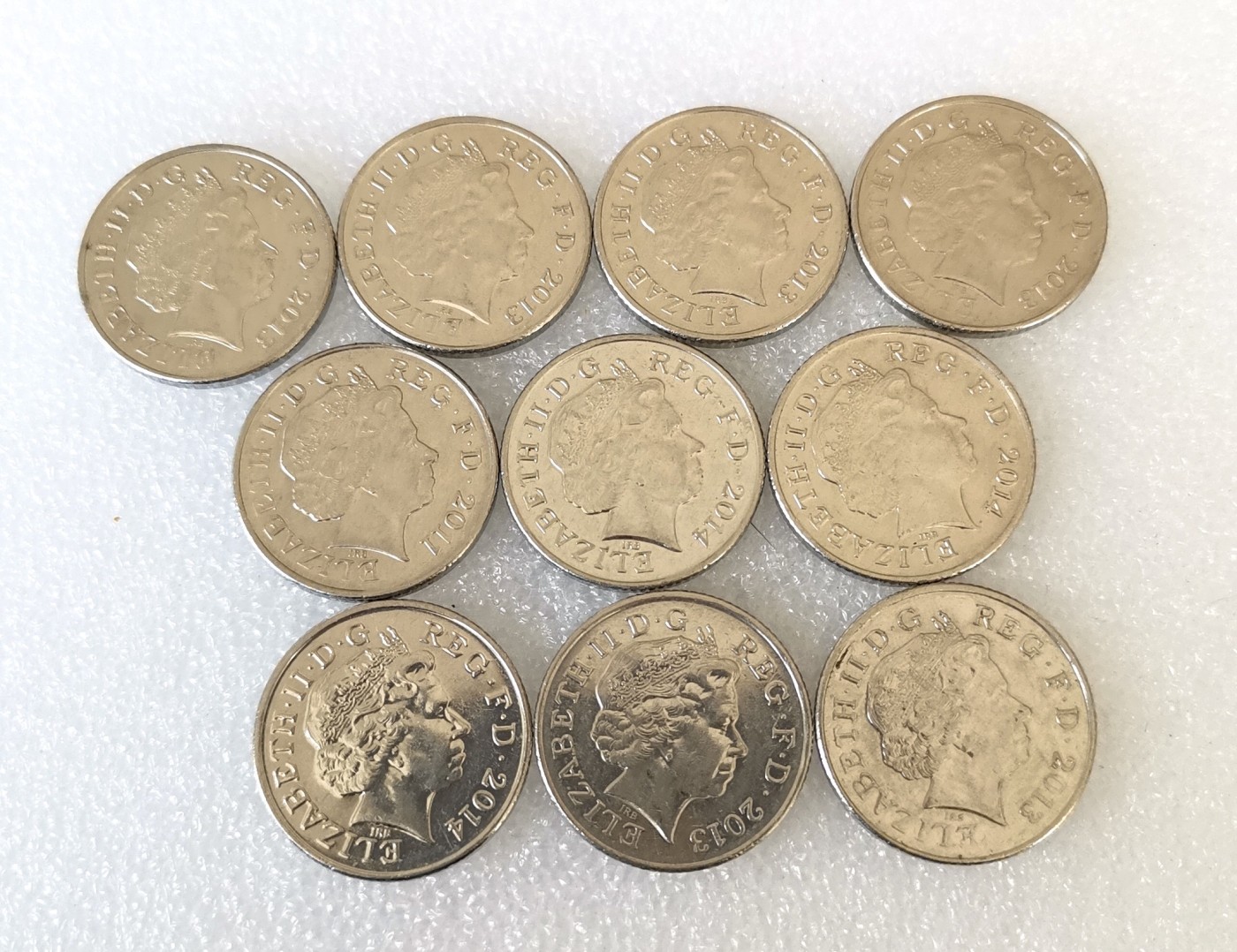 全场一元起拍 世界钱币散币、银币专场 第49期 英国10便士硬币 10枚