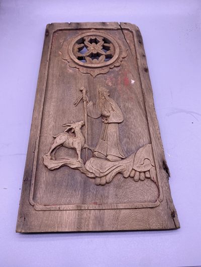 老木雕寿星，尺寸31*15厘米，品相如图，700包快递 - 老木雕寿星，尺寸31*15厘米，品相如图，700包快递
