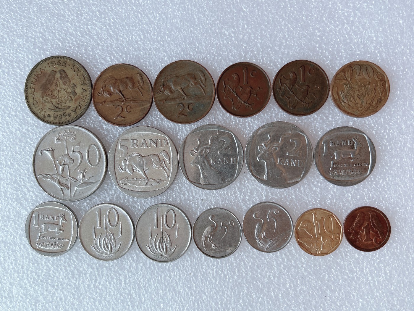 全场一元起拍 世界钱币散币、银币专场 第49期 南非各个时期硬币 无重复 18枚