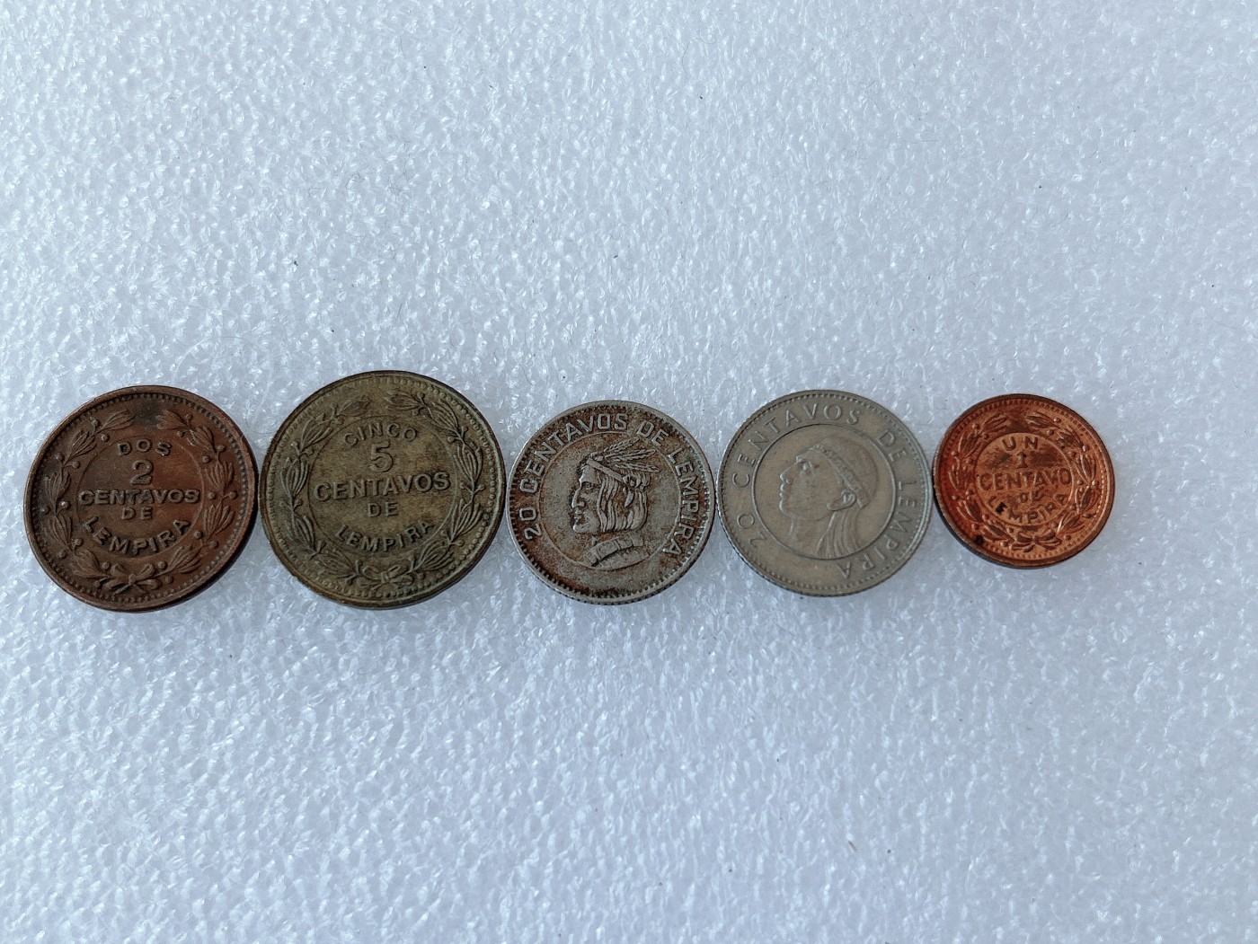 全场一元起拍 世界钱币散币、银币专场 第49期 洪都拉斯硬币 5枚