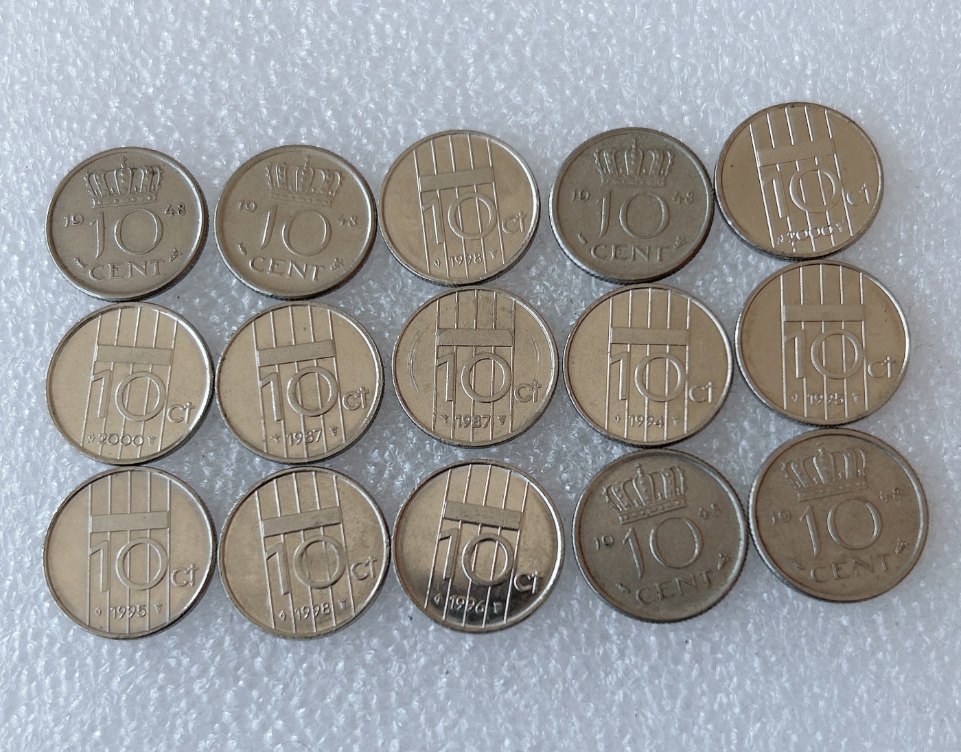 全场一元起拍 世界钱币散币、银币专场 第49期 荷兰10分硬币 15枚