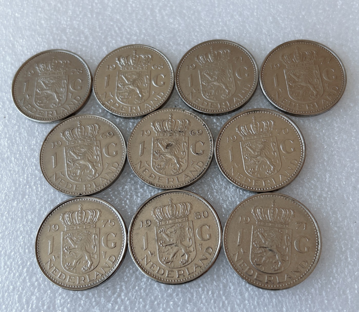 全场一元起拍 世界散币、银币专场 第52期 荷兰1盾 朱莉安娜女王 10枚