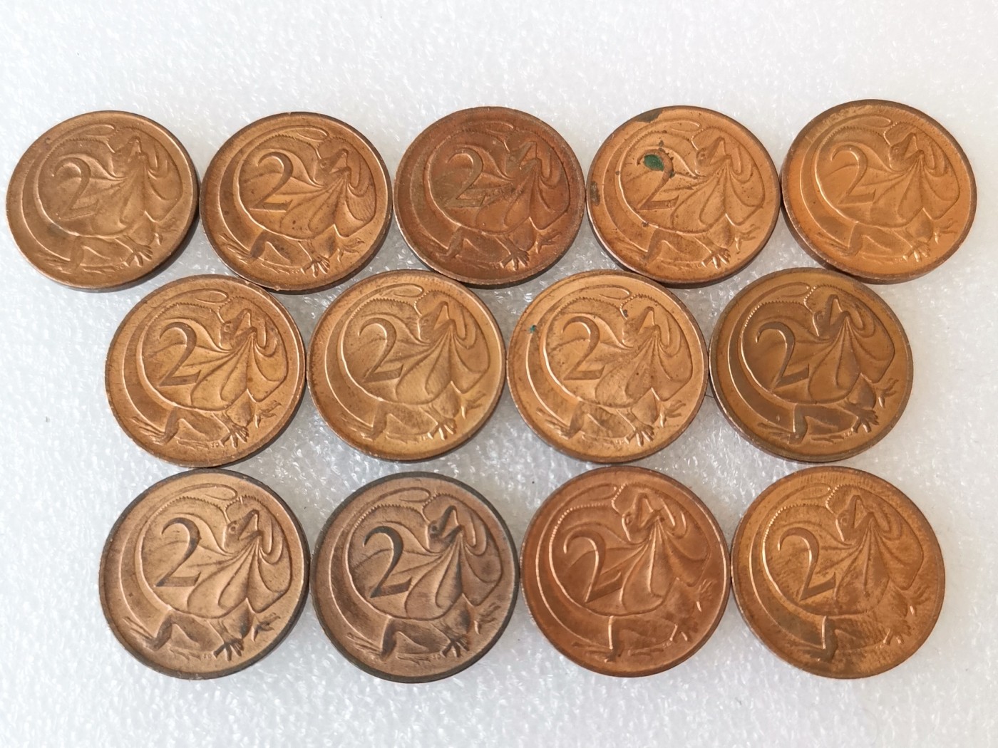 全场一元起拍 世界钱币散币、银币专场 第49期 澳大利亚2分 伞蜥蜴斗篷蜥 13枚