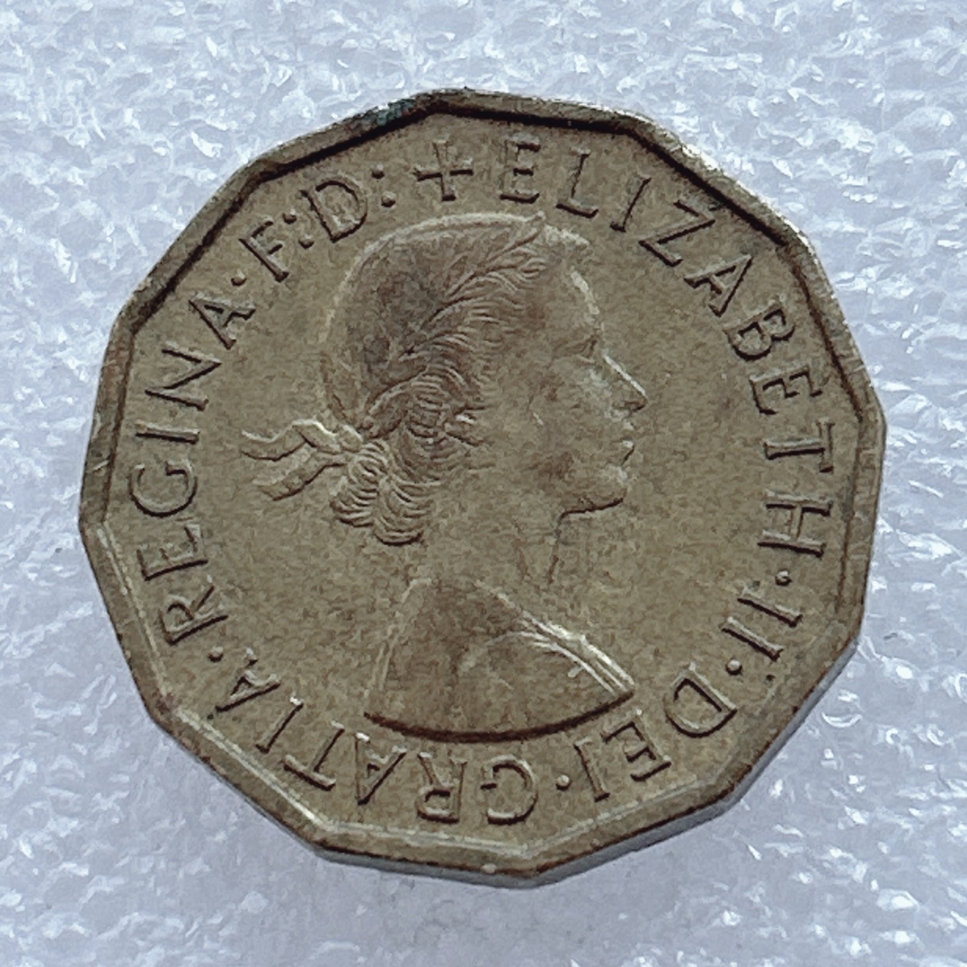 海外回流1元起拍小铺 各国钱币散币场 第2期 英国1964年3便士硬币 伊丽莎白二世